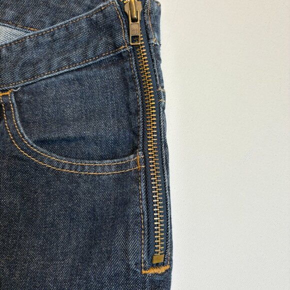 Vintage Y2K Gap Low Rise Boot Cut Side Zip Jeans Dark Wash Size 12 - Picture 5 of 8
